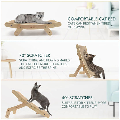 Wooden Cat Scratcher - Rascador de madera para gato