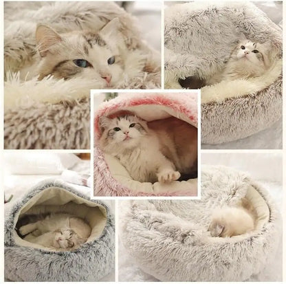 Cama gato - Winter Long Plush Cat Bed