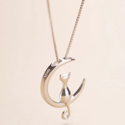 Cat Moon Necklace