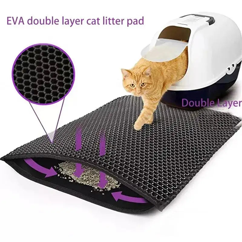 Double Layer Cat Litter Mat - Alfombra impermeable