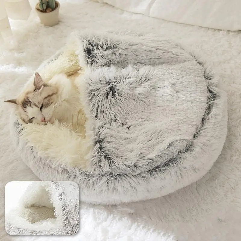 Cama gato - Winter Long Plush Cat Bed