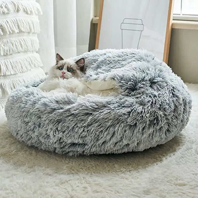 Cama gato - Winter Long Plush Cat Bed