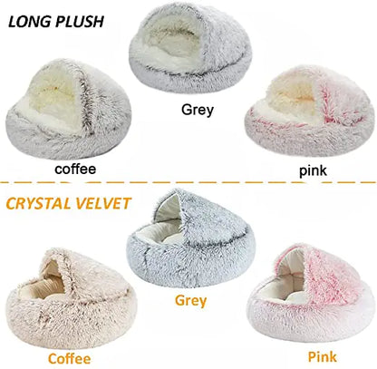 Cama gato - Winter Long Plush Cat Bed