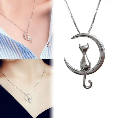 Cat Moon Necklace